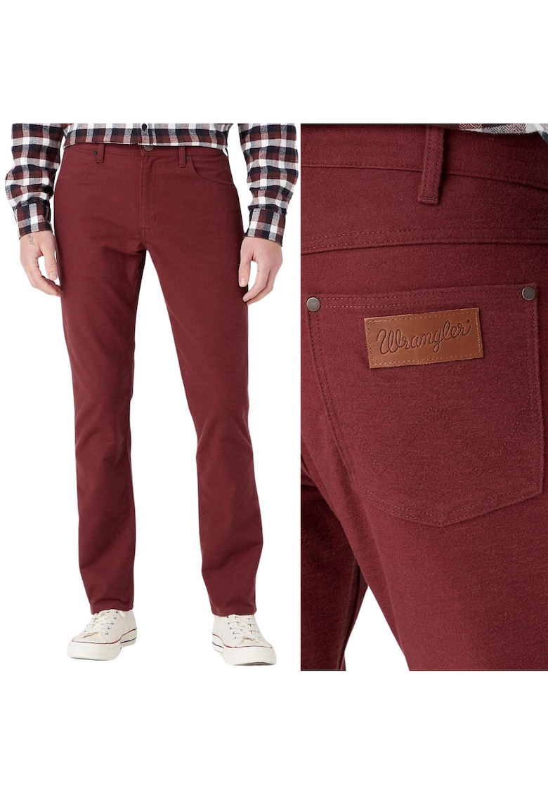 Pantaloni barbati Greensboro - burgund - W32 L34 - croi drept