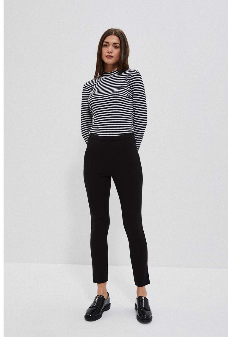Pantaloni negri 7/8 netezi - Negru