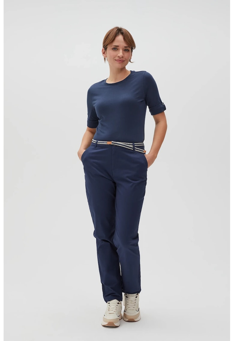 Pantaloni din bumbac bleumarin - Bleumarin