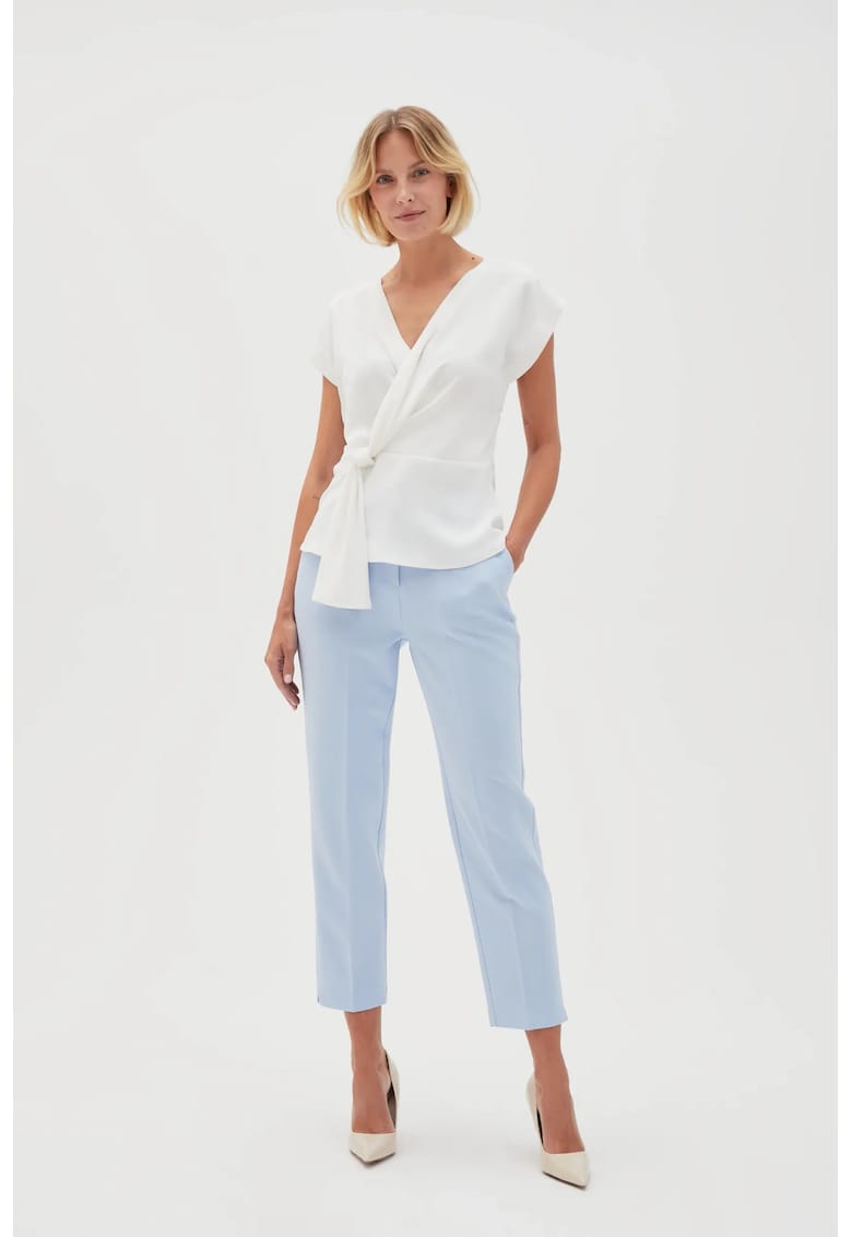 Pantaloni bleumarin cu cret - Albastru deschis