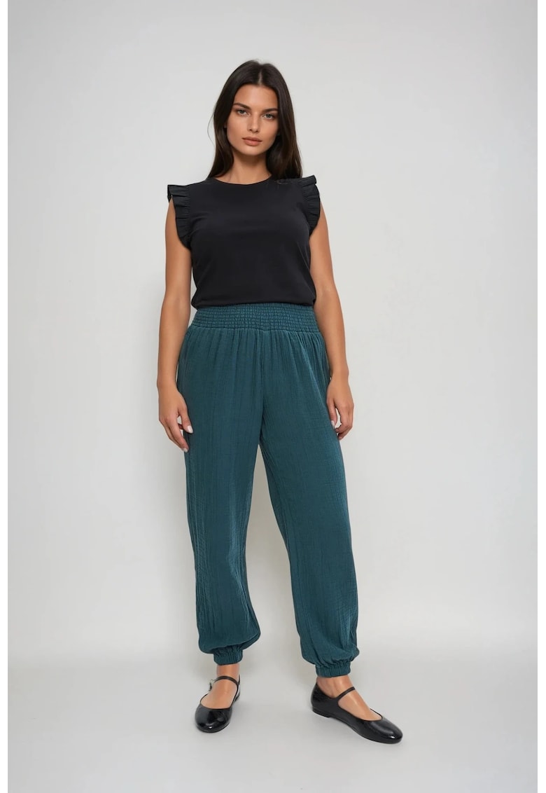 Pantaloni din bumbac verzi - Verde