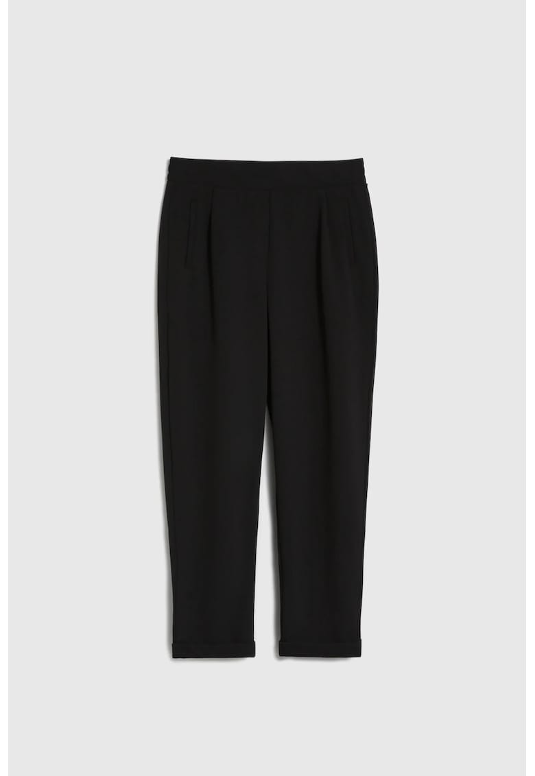 Pantaloni negri cu picioare drepte - Negru