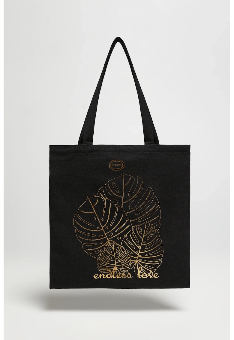 Geanta shopper - negru - cu model