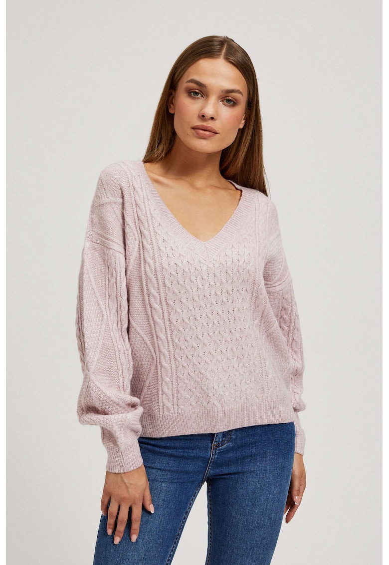 Pulover roz elegant - Roz