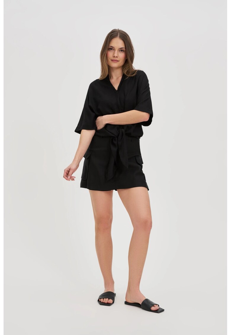 Shorts-sculet negre - Negru