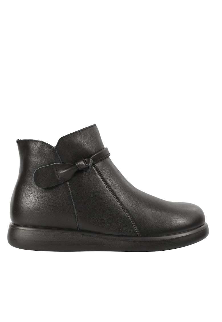 Ghete casual - dama - J970003A negru - piele naturala - Negru