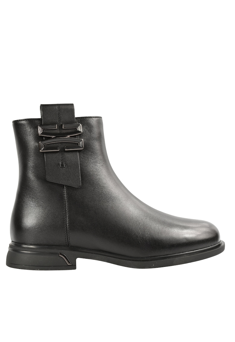 Ghete casual - dama - DL70014A negru - piele naturala - Negru