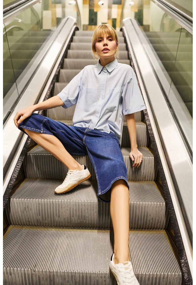 Bermude din denim albastre - Albastru inchis