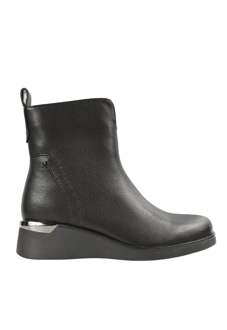 Ghete casual - dama - XS70021A negru - piele naturala