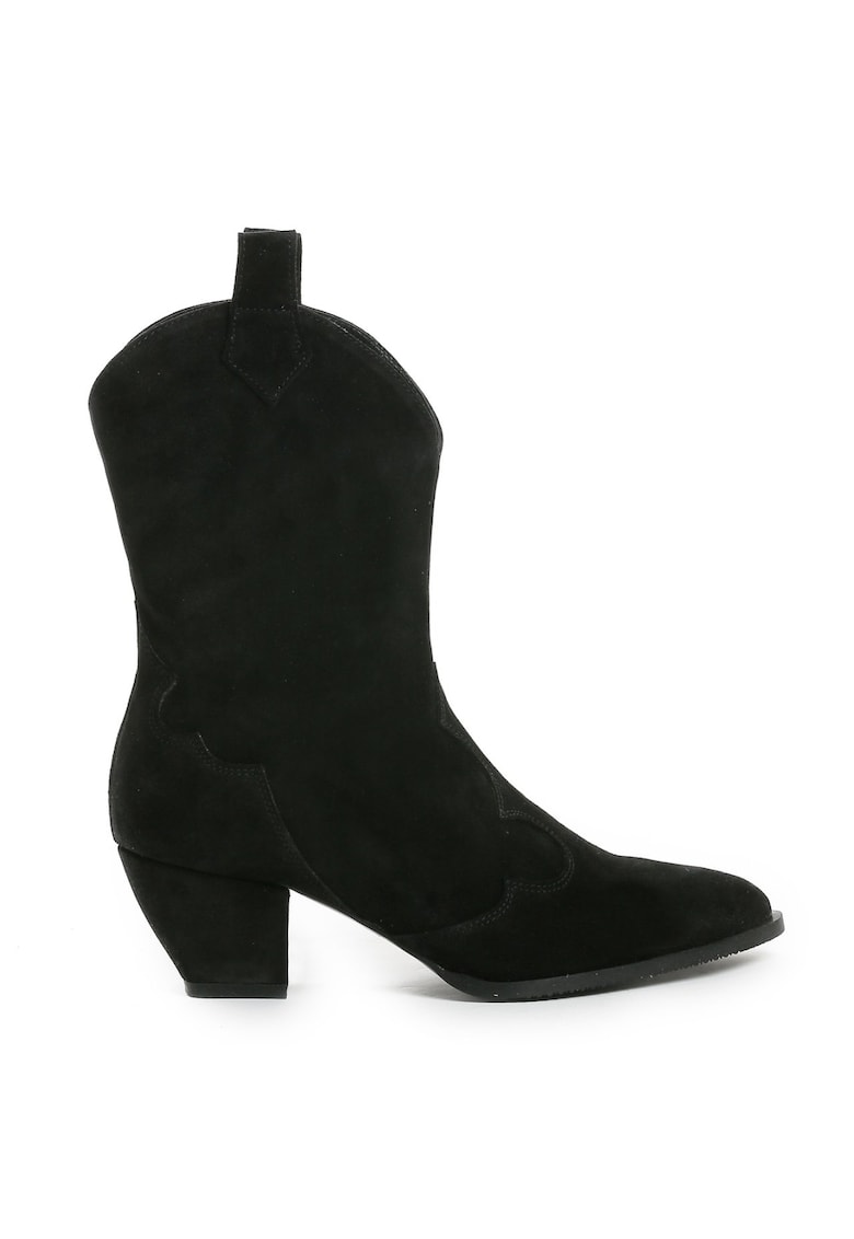 Ciocate Novia piele naturala suede neagra