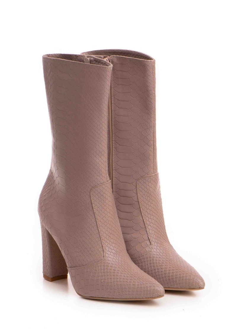 Cizme Teo piele naturala de culoare pruna deschis