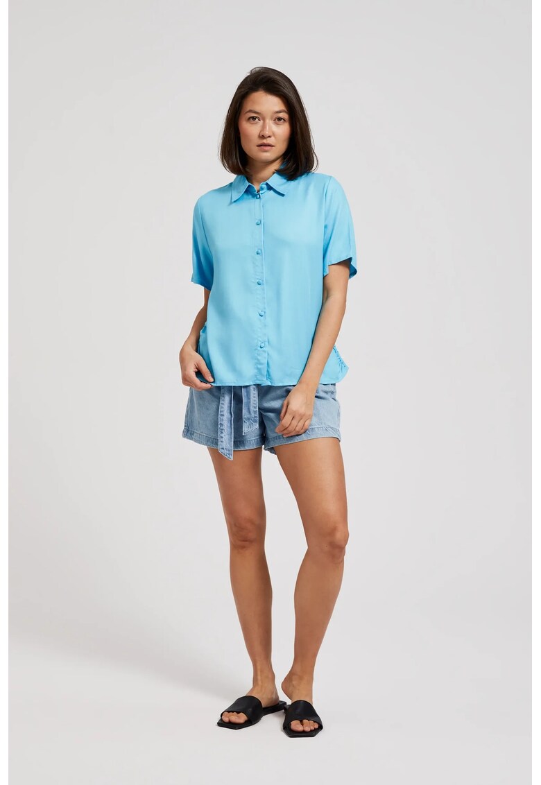 Camasa turcoaz cu maneca scurta - Turcoaz