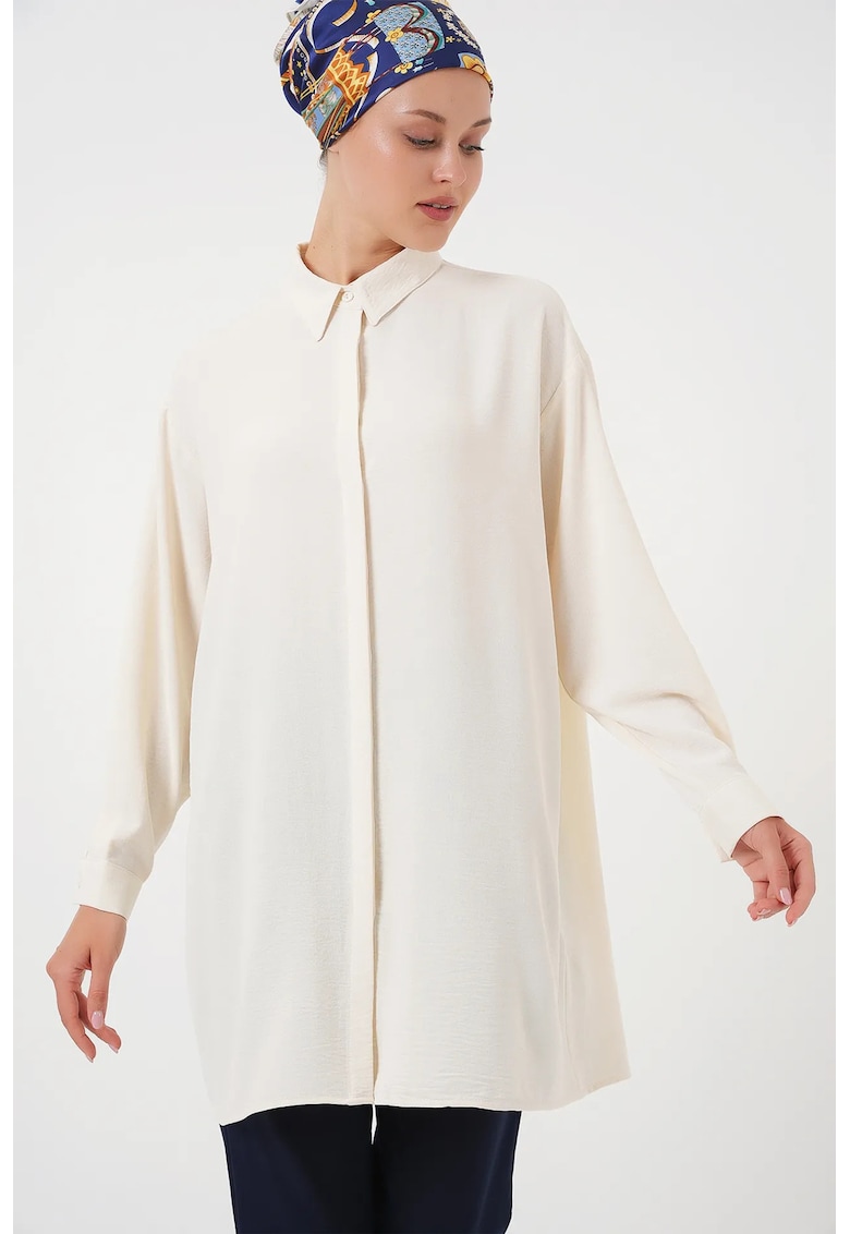 Camasa Relaxed Fit - Fildes Natural - Textil