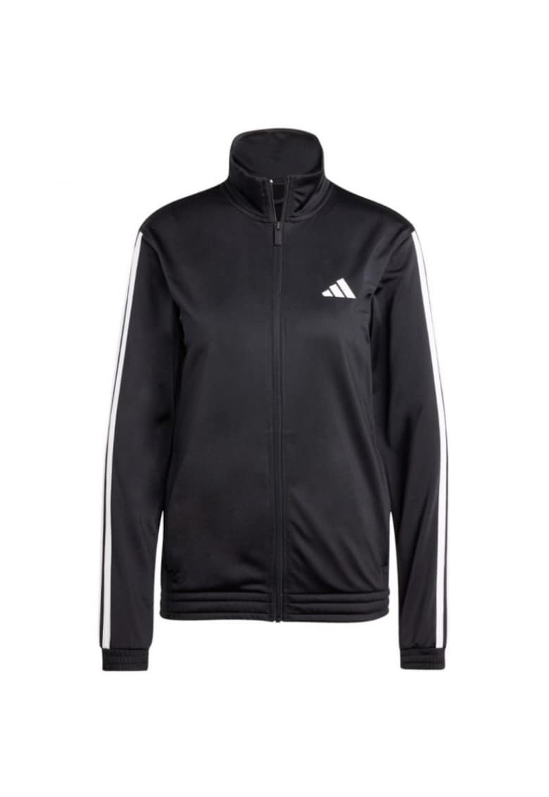 Hanorac sport dama - Essentials Tricot - 3 dungi - tricot - negru