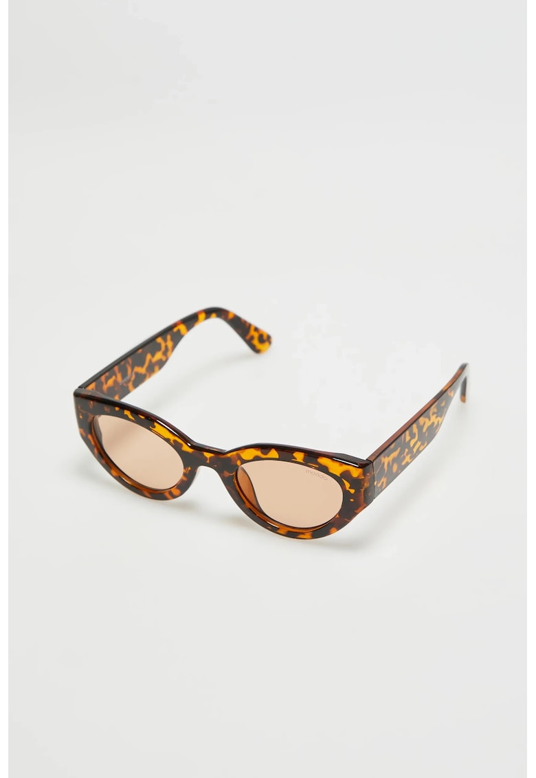 Ochelari de soare cat-eye rame groase maro - lentile maro - protectie UV 400 -