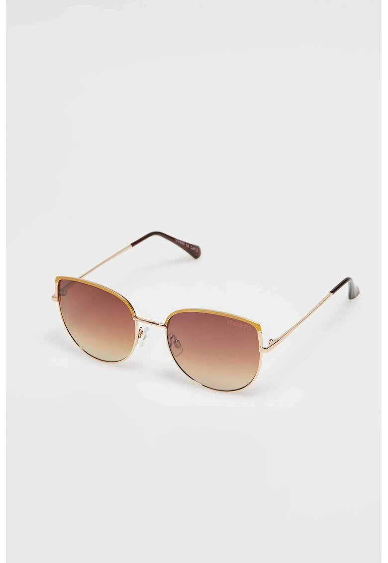 Ochelari de soare femei - rame metalice - lentile degrade - roz -