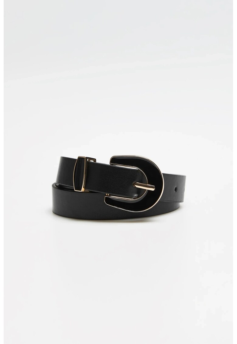Curea neagra cu catarama larga