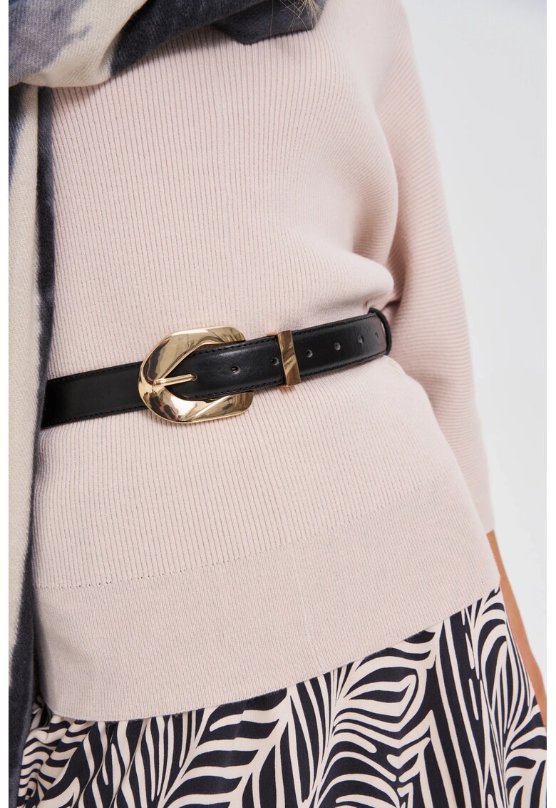 Curea neagra cu catarama decorativa