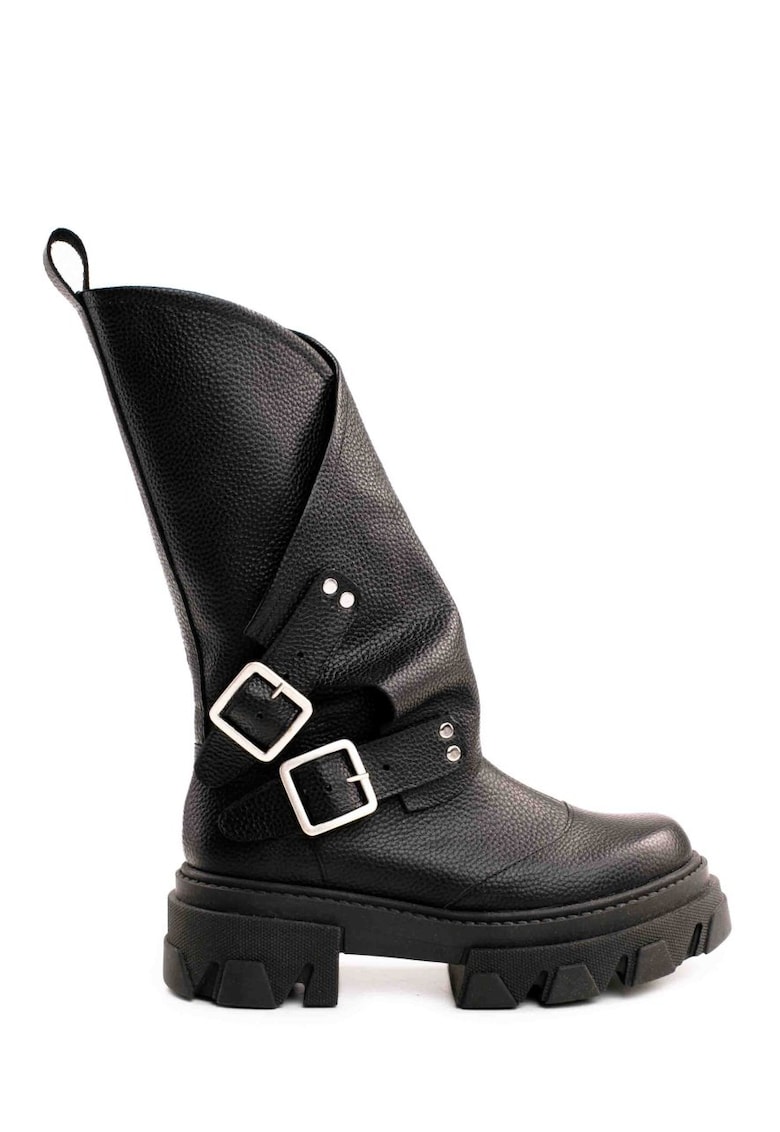 Cizme biker din piele naturala Oman