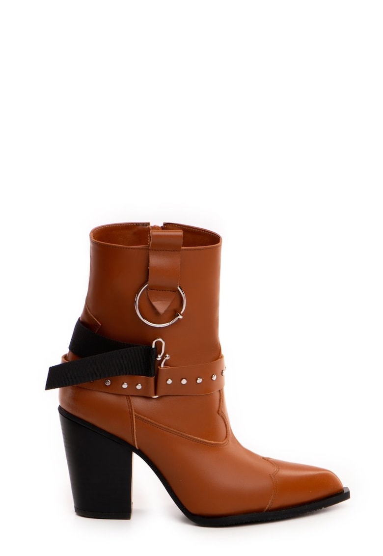 Ciocate Elektra cu toc inalt - piele naturala maro