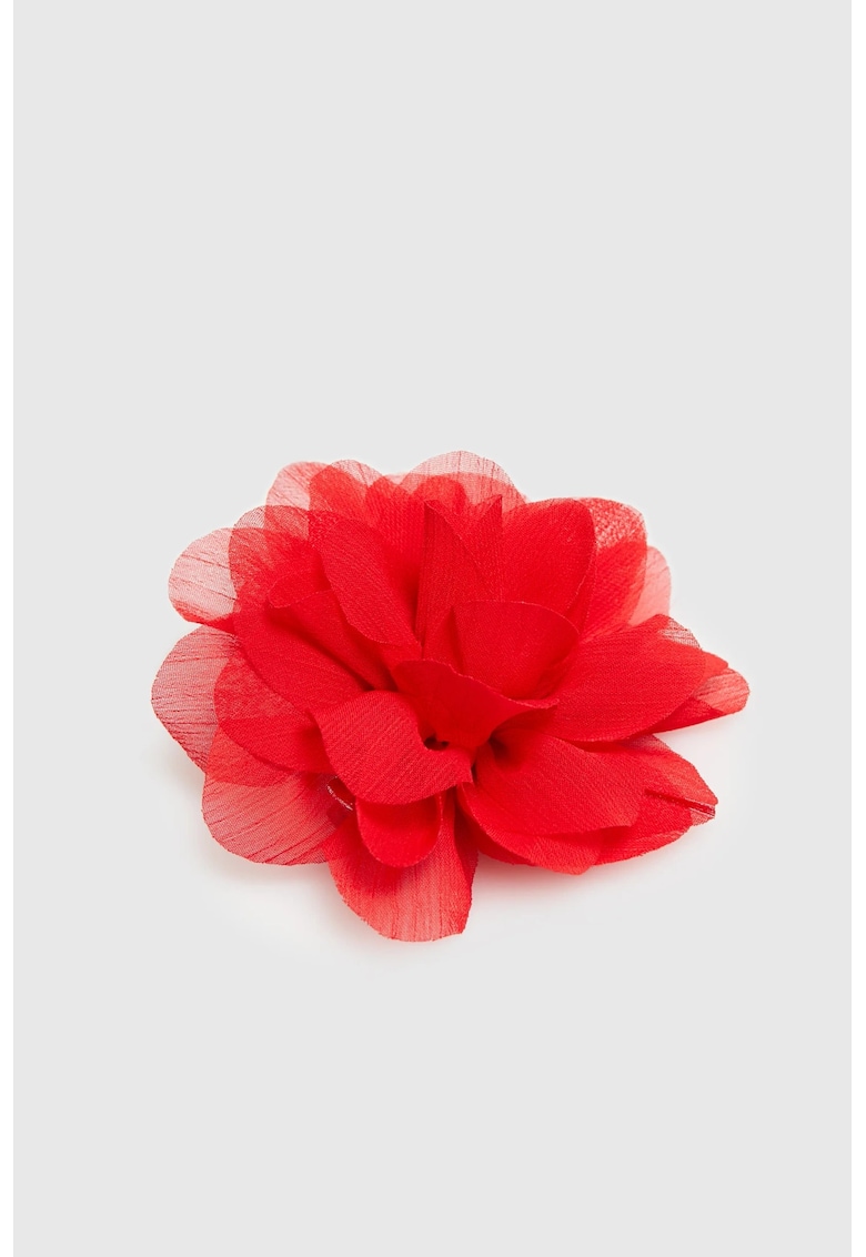 Brosa floare rosie din tesatura - one size