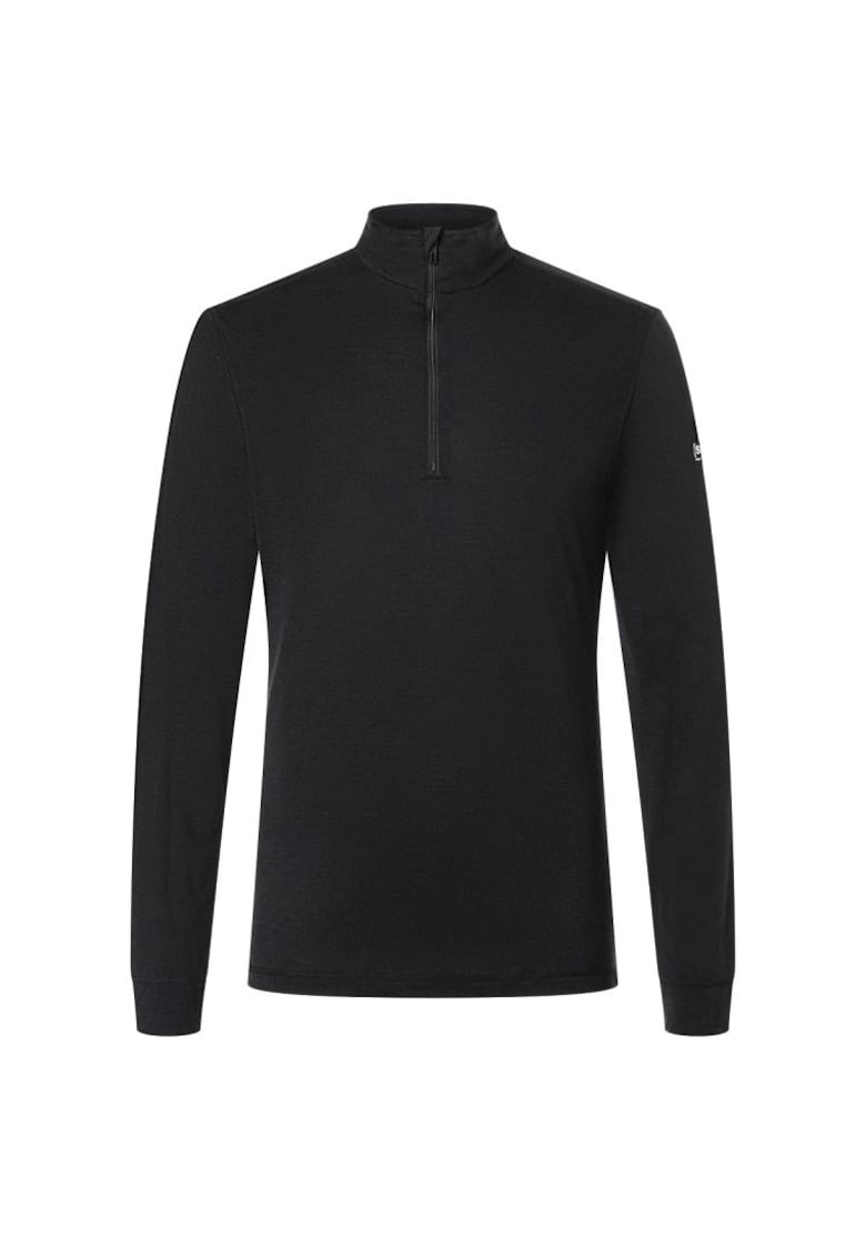 Bluza de corp din amestec de lana TUNDRA175 ZIP 1/4 - pentru barbati - culoarea negru