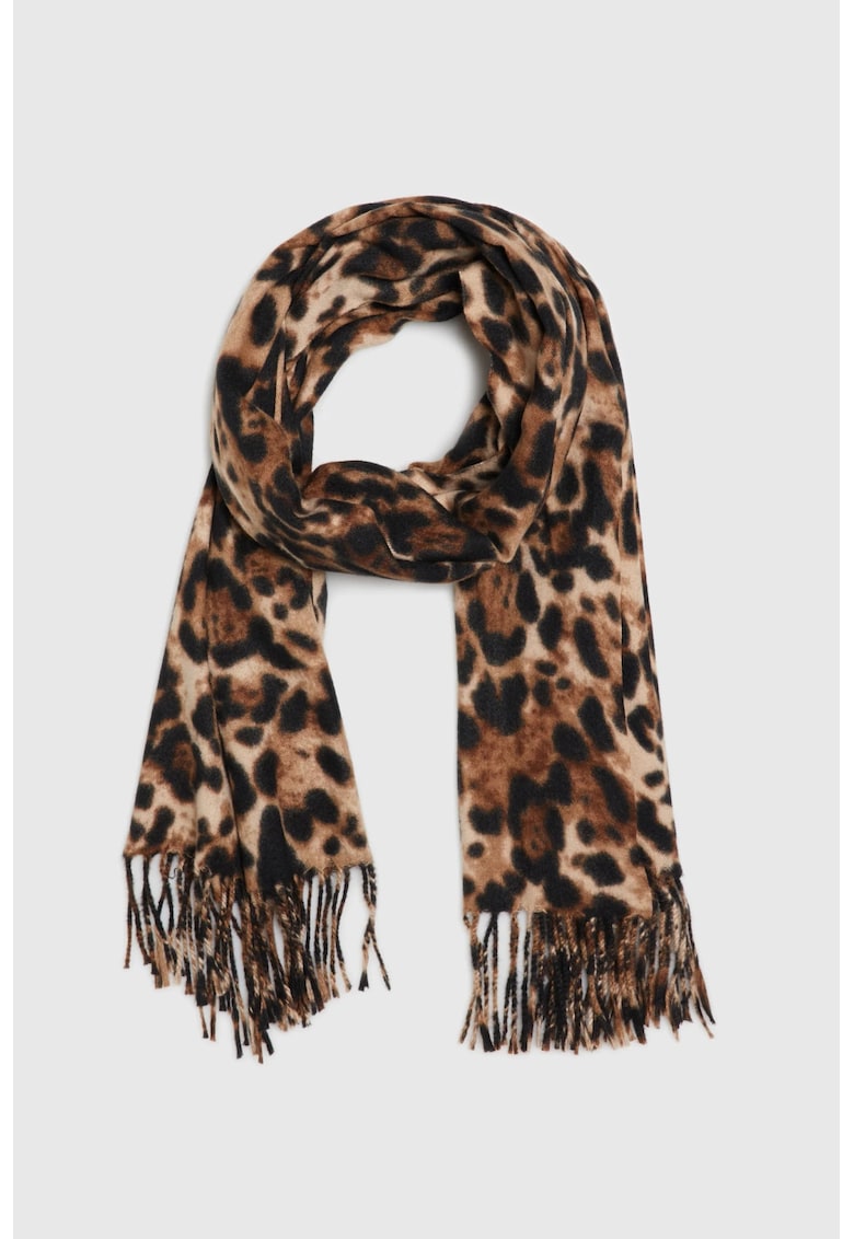Esarfa - maro - poliester - animal print