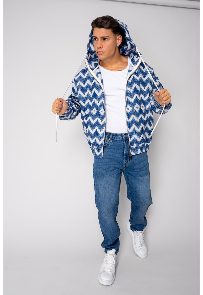 Hanorac cu fermoar si gluga Oversized 18931