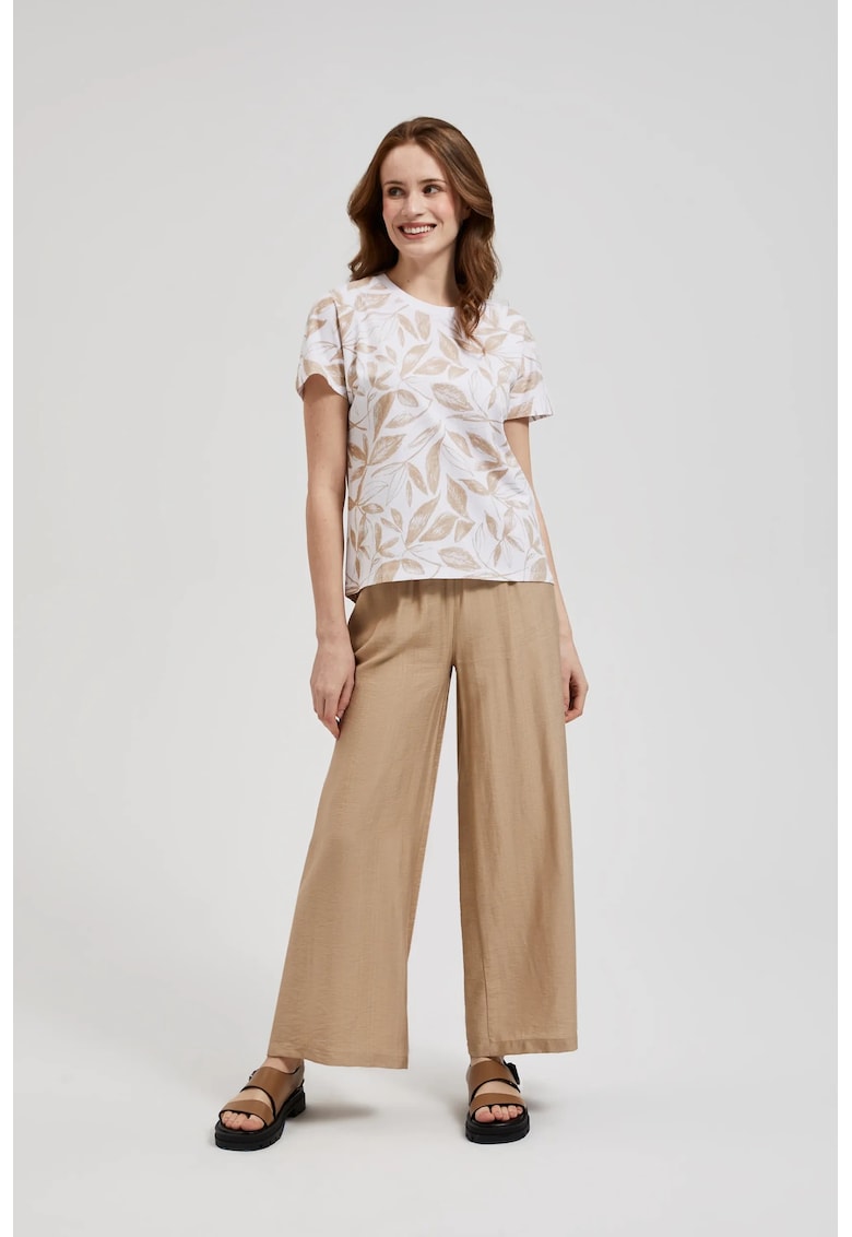 Tricou bej - decolteu rotund - Bej
