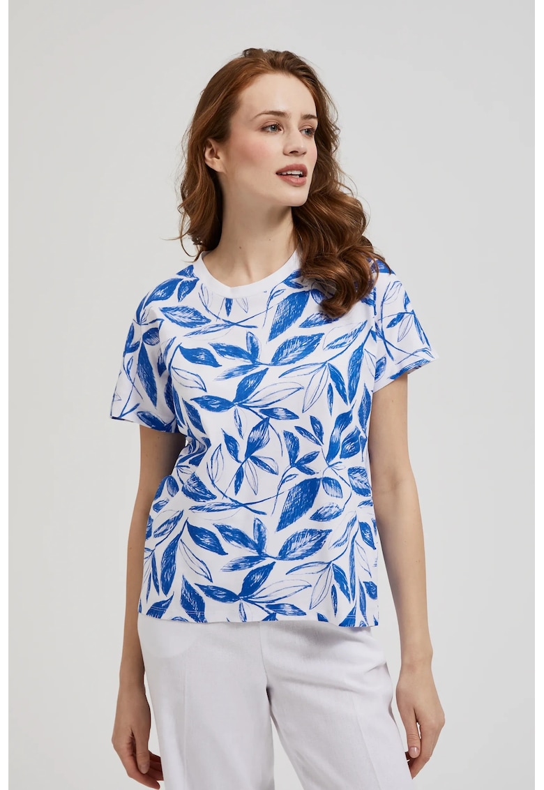 Bluza femei - frunze - Albastru