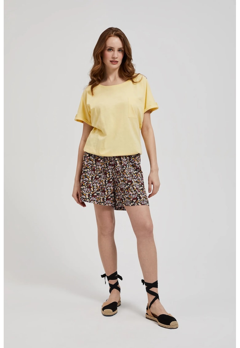 Tricou galben - bumbac - buzunar - Galben