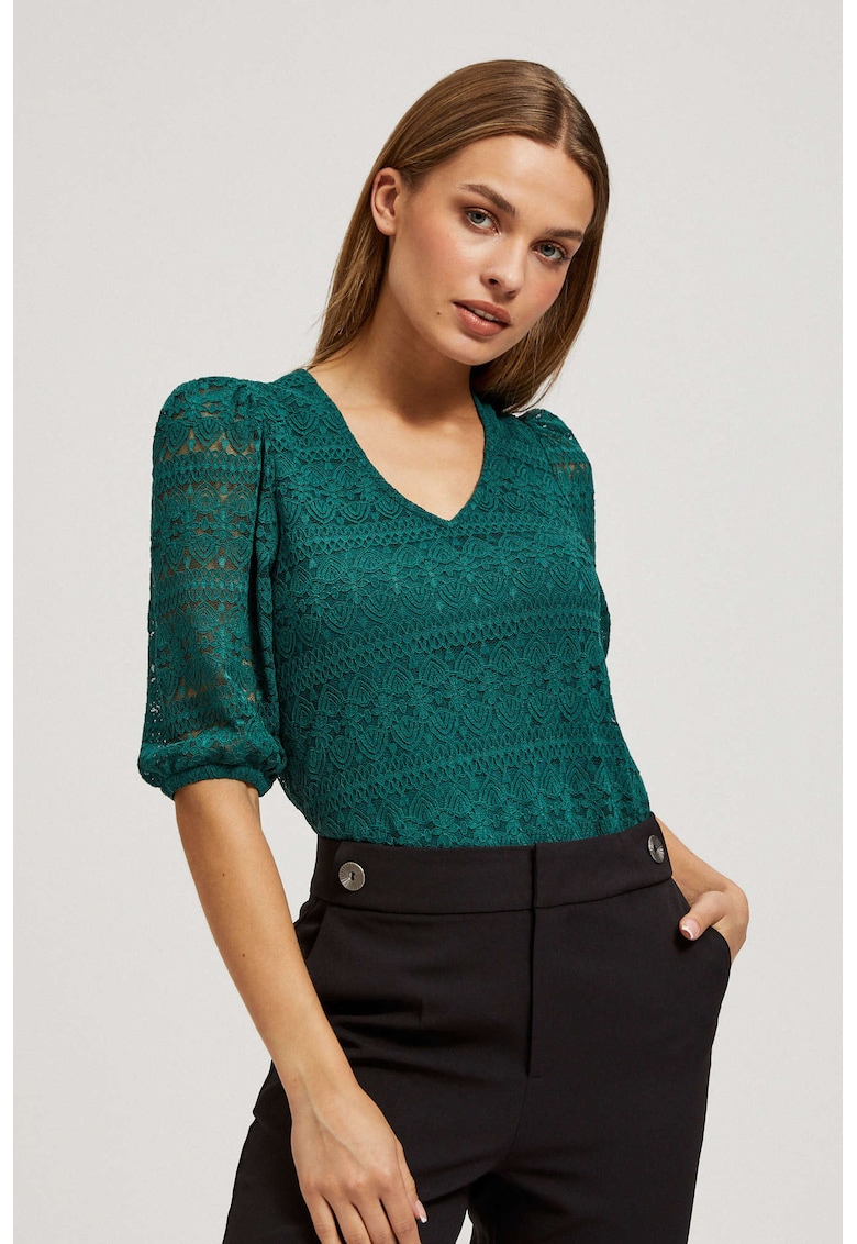 Bluza din maneci verde - Verde inchis