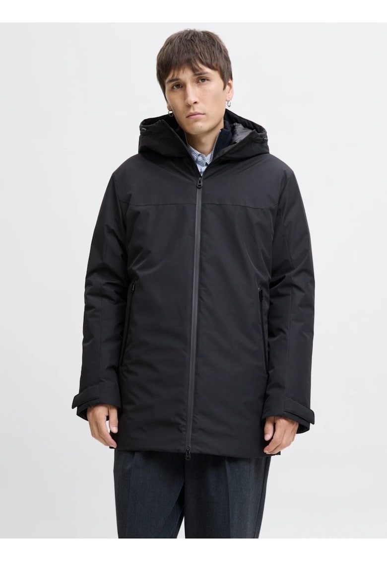Jacheta JJBRANDON PARKA - barbati cu design minimalist - Negru