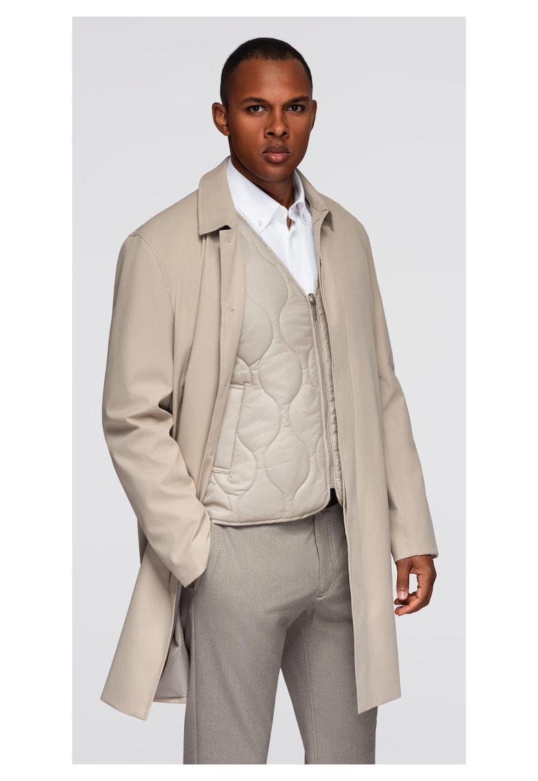 Palton minimalist cu vesta detasabila OM-COLC-0139