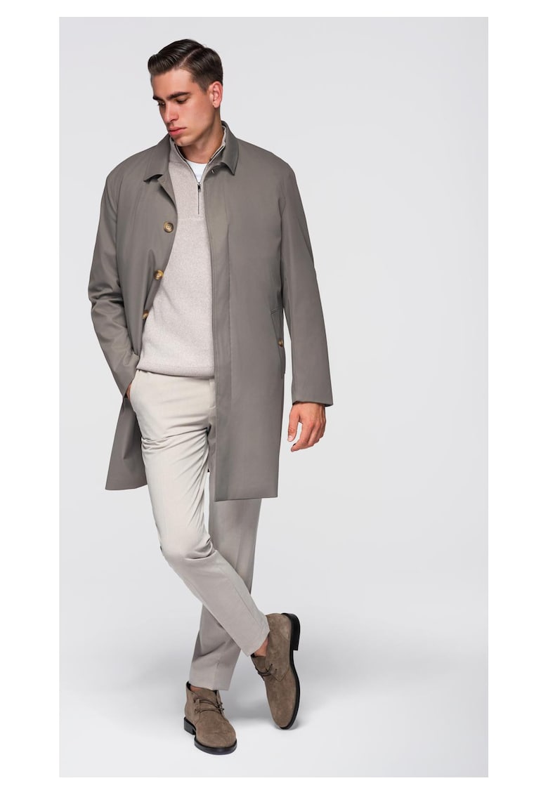 Palton minimalist cu vesta detasabila OM-COLC-0139