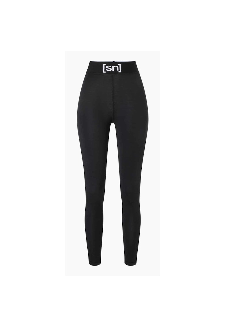 Pantaloni de corp din amestec de lana BIO BASE - pentru femei - culoarea negru