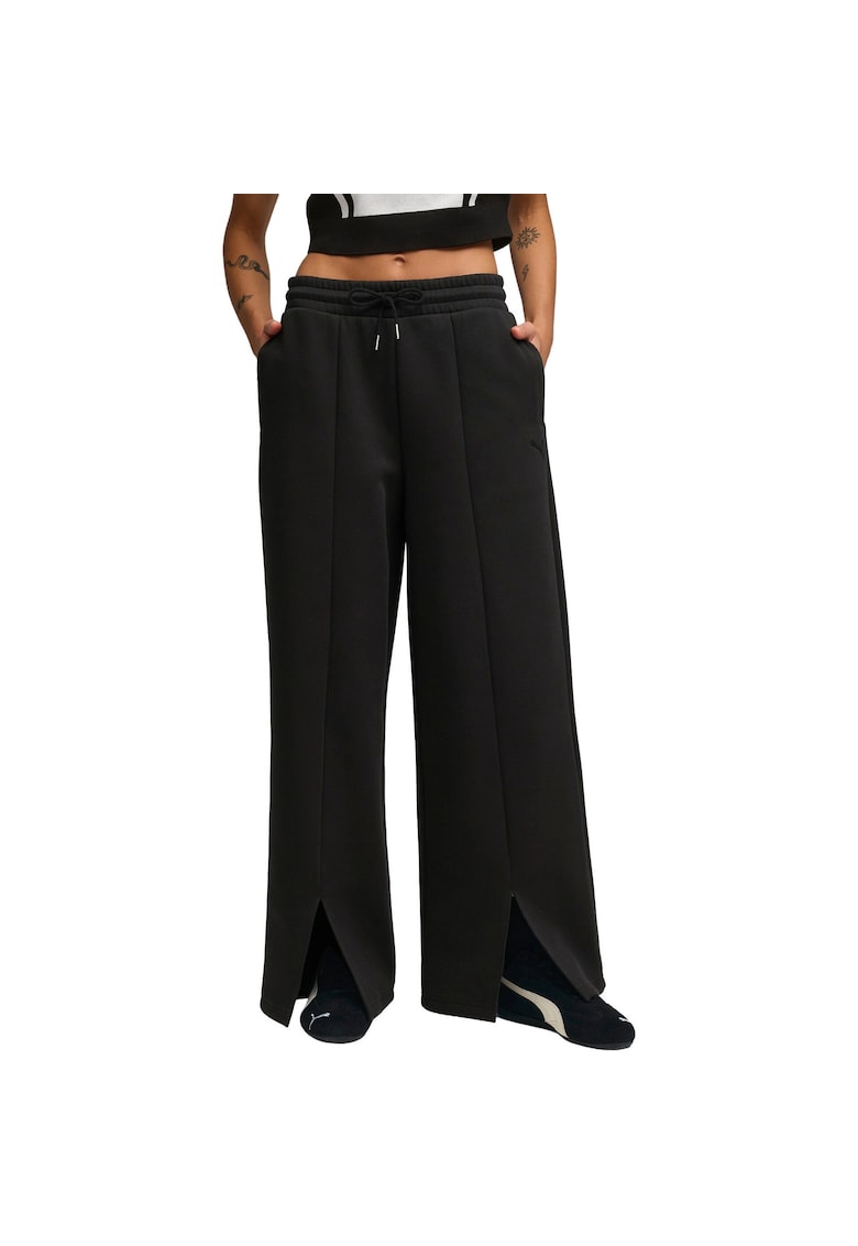 Pantaloni femei Wardrobe Ess Relaxed Pants Dk - Negru