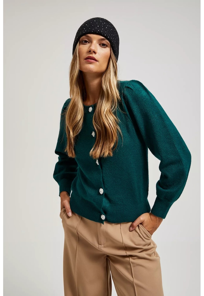 Caciula tricotata - neagra - acril - ONE SIZE