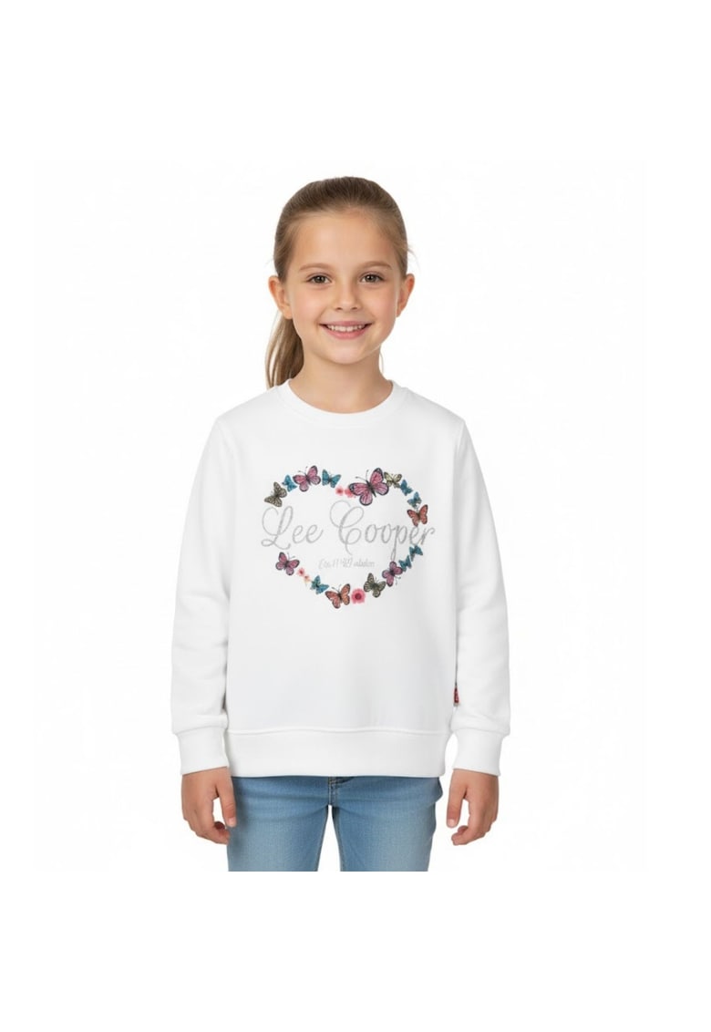 Bluza din amestec de bumbac cu logo