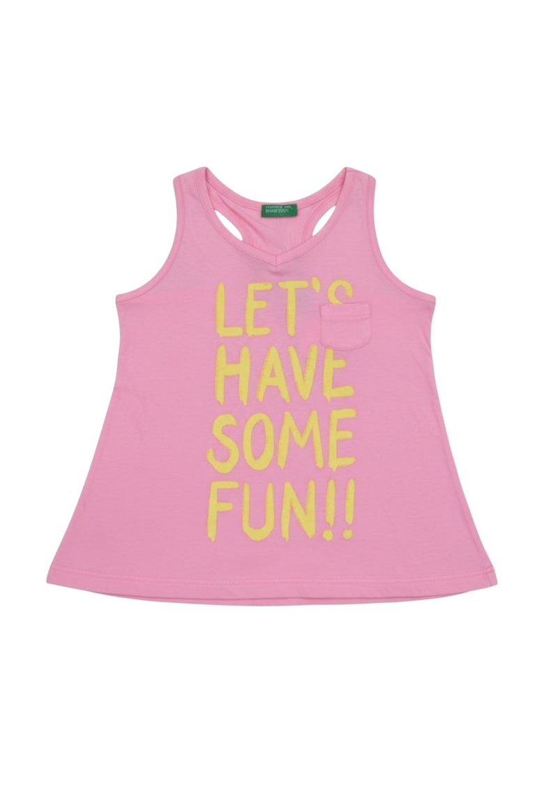 Top cu imprimeu text -