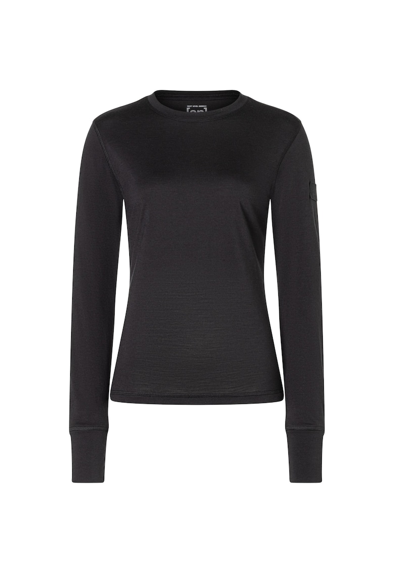 Bluza de corp din amestec de lana BIO BASE - pentru dame - culoarea negru