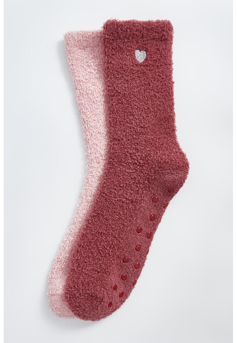 Set de sosete lungi cu aspect pufos- 2 perechi