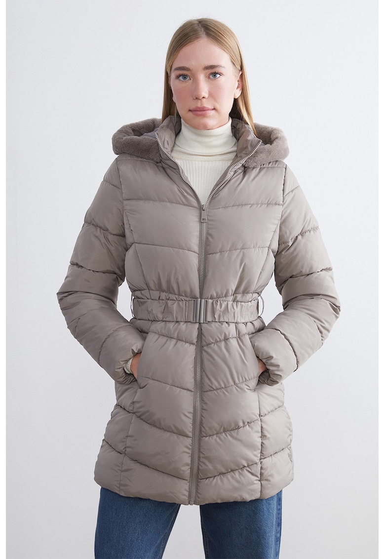 Geaca slim-fit - Maro taupe deschis