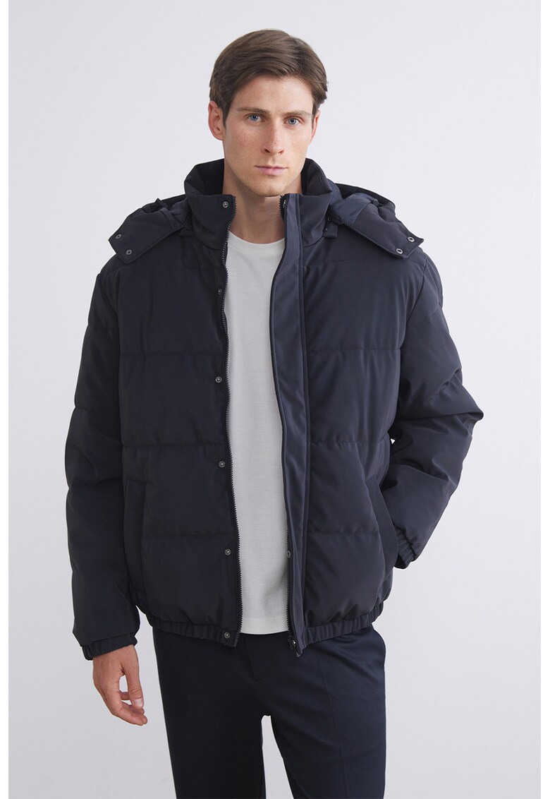 Geaca cu vatelina si terminatie elastica - Bleumarin