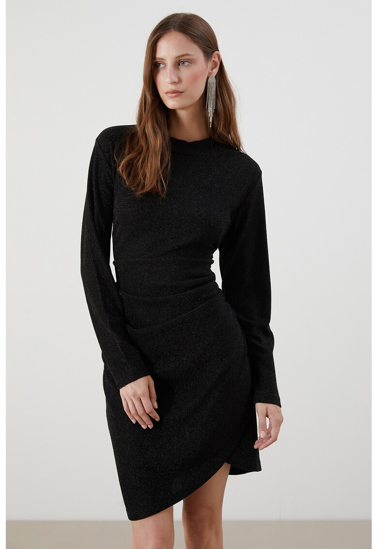 Rochie midi uni petrecuta - Negru