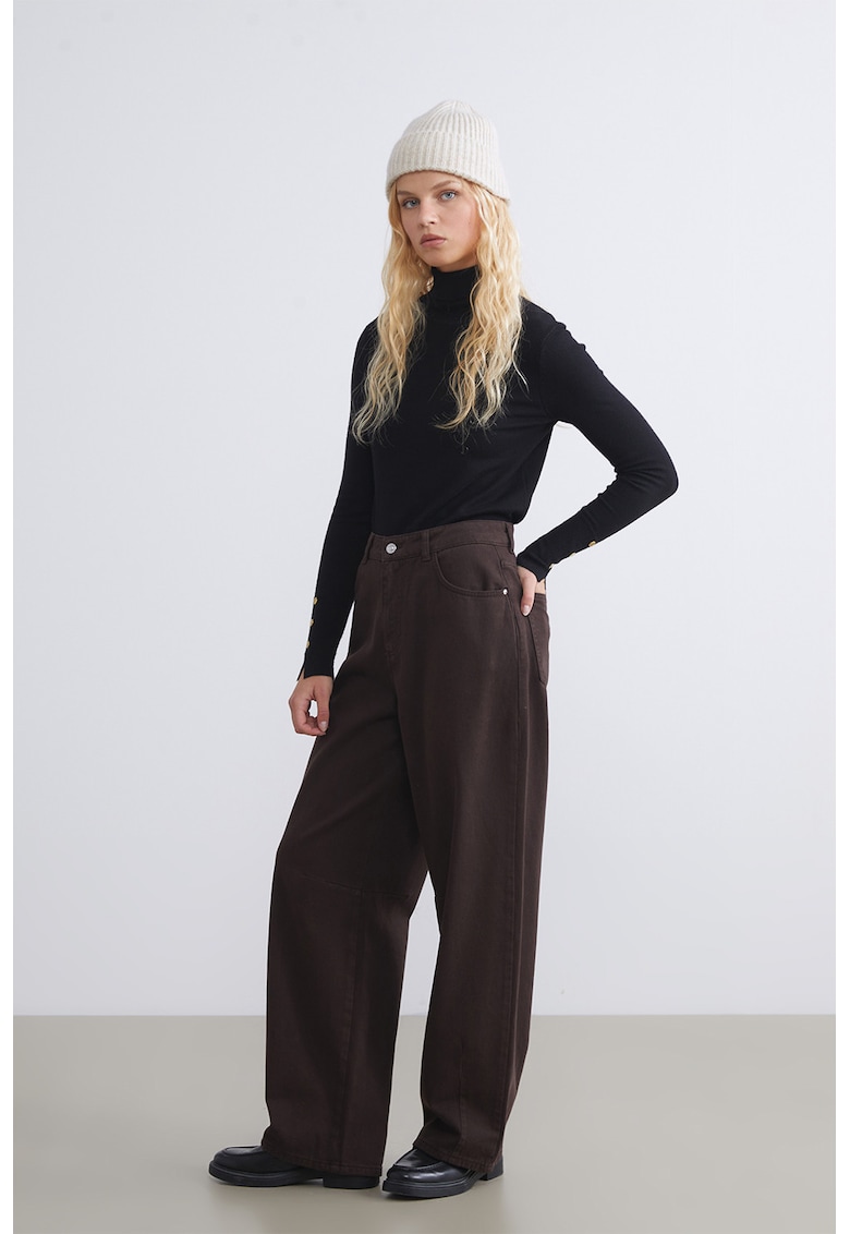 Blugi relaxed-fit - Maro inchis