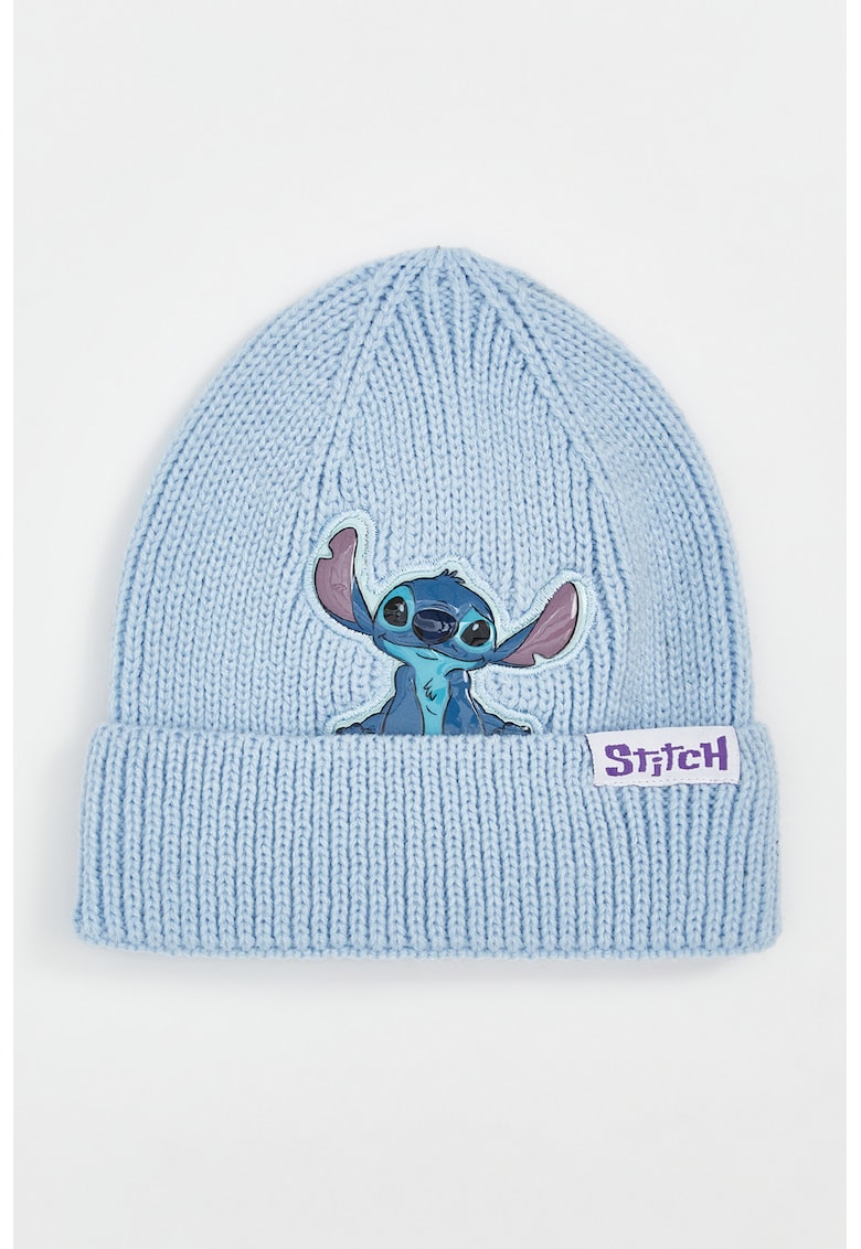Hanorac cu aplicatie Stitch - Albastru pastel
