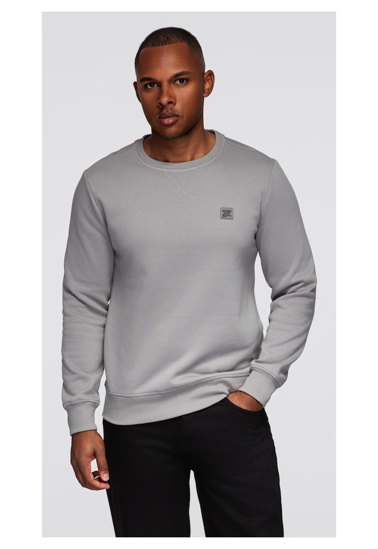 Bluza clasica cu guler rotund OM-SSNZ-0243 - Gri