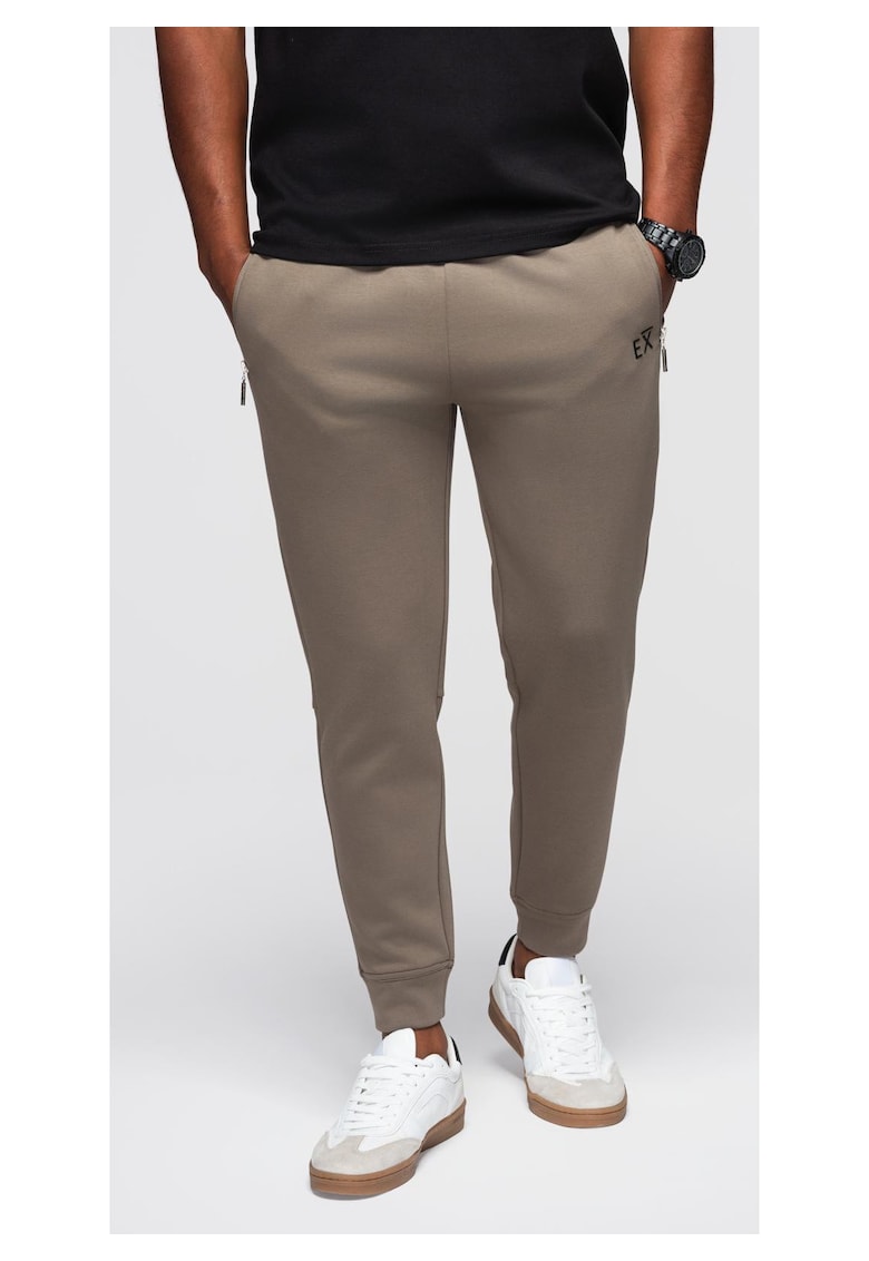 Pantaloni de trening cu picioare elastice OM-PASK-0223 - Gri cenusiu