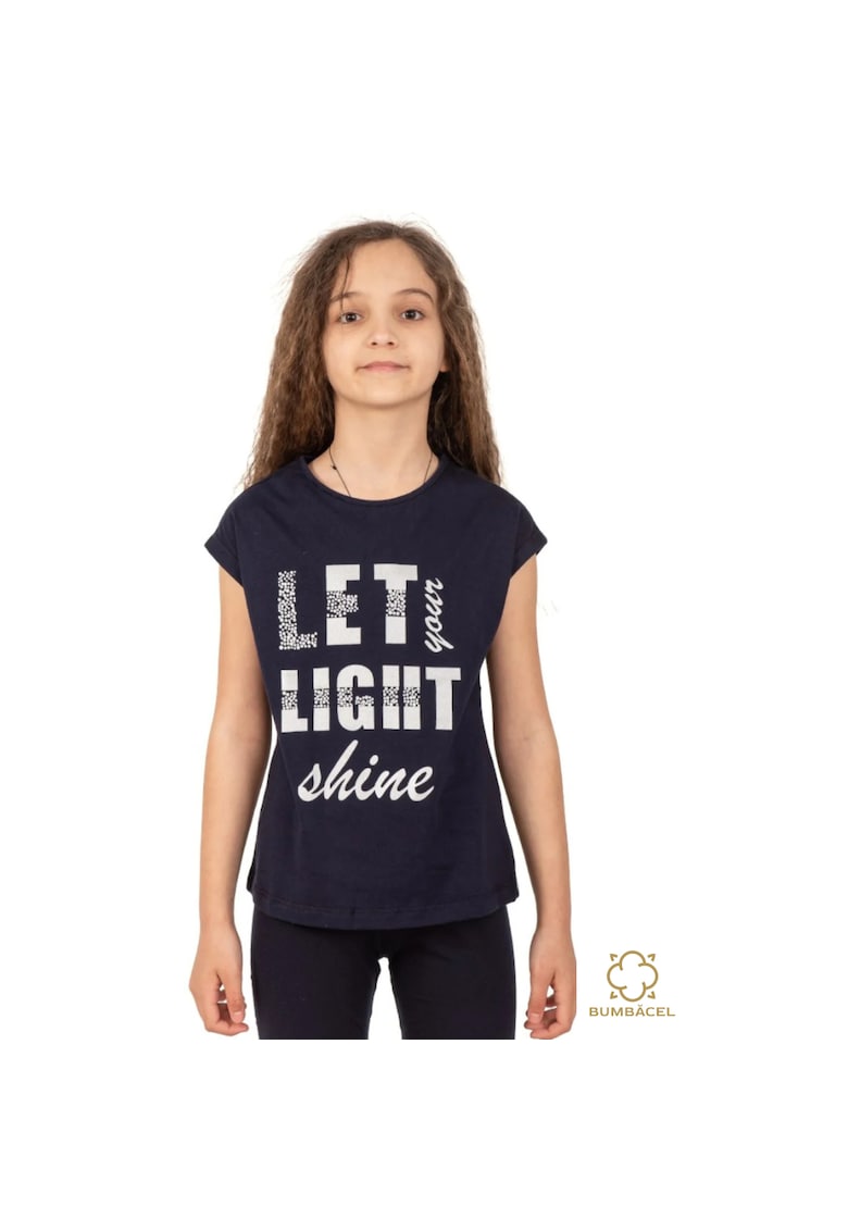 Tricou cu maneca scurta pentru fete - din bumbac